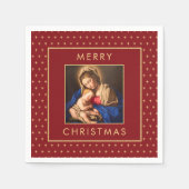 Serviette En Papier Madonna & Enfant traditionnel Noël religieux (Devant)