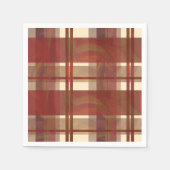 Serviette En Papier Madras Plaid Fall Red (Devant)