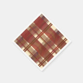 Serviette En Papier Madras Plaid Fall Red (Coin)