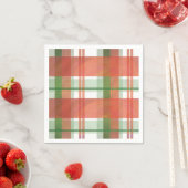 Serviette En Papier Madras Plaid Noël (En situation)