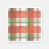 Serviette En Papier Madras Plaid Noël (Devant)