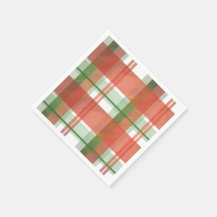 Serviette En Papier Madras Plaid Noël