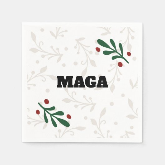 Serviette En Papier MAGA 2024 Noël (Devant)