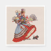 Serviette En Papier Magasin de Noël à l'ancienne (Devant)