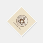 Serviette En Papier Magasin minimaliste Elegant Brown Café (Coin)