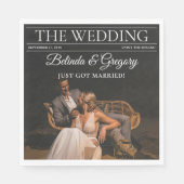 Serviette En Papier Magazine Editorial Journal Photos Mariage (Devant)