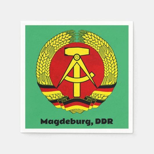 Serviette En Papier Magdeburg, DDR, Magdeburg, Allemagne (Ossi) (Devant)