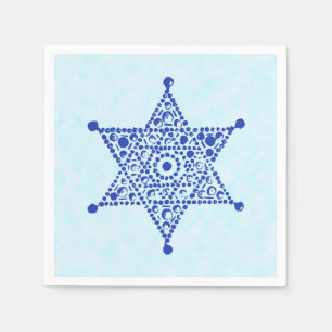 Serviette En Papier Magen David Blue