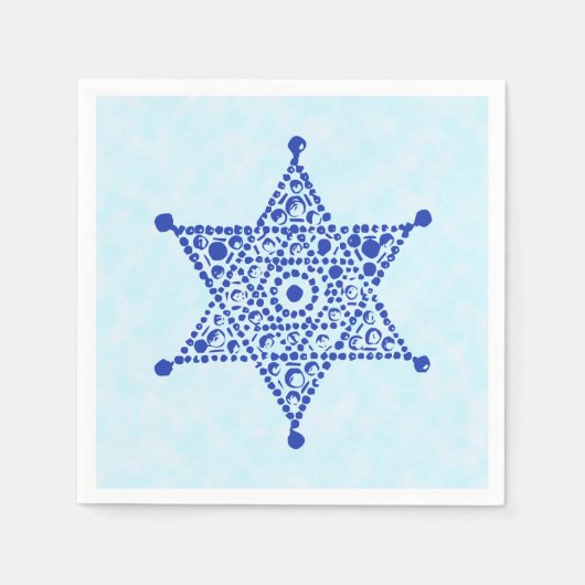 Serviette En Papier Magen David Blue (Devant)