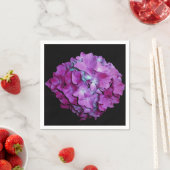 Serviette En Papier Magenta Hydrangeas (En situation)