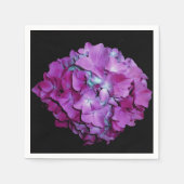 Serviette En Papier Magenta Hydrangeas (Devant)