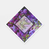 Serviette En Papier Magenta Purple bleu jaune Hydrangeas fleurs (Coin)