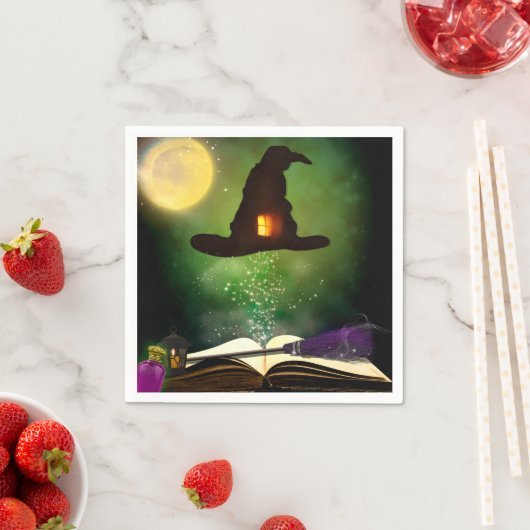 Serviette En Papier Magic Casquette & Magic Spell Book Whimsical Fun P (En situation)
