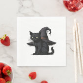 Serviette En Papier Magic Halloween Chat classique T-shirt (En situation)