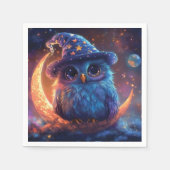 Serviette En Papier Magic Owl Wizard on the Moon : Magical Imaginaire  (Devant)