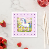 Serviette En Papier Magic Pastel Custom Unicorn Anniversaire (En situation)