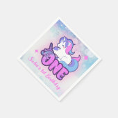 Serviette En Papier Magic rose violet Parties scintillant Unicorn 1er  (Coin)