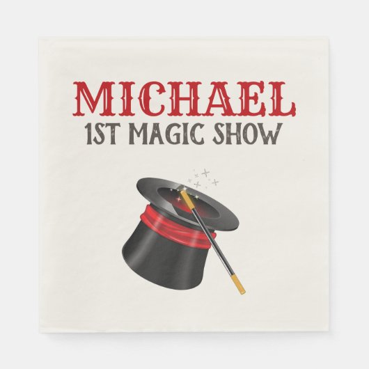 Serviette En Papier Magic Show Cirque Anniversaire (Devant)