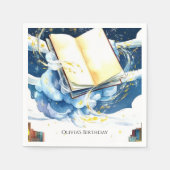 Serviette En Papier Magical Editable Library Storybook Anniversaire (Devant)