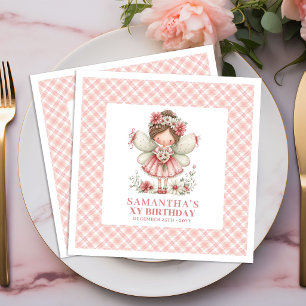 Serviette En Papier Magical Fairy Girl 3e Anniversaire Blush Floral