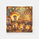 Serviette En Papier Magical Fall Fairy Pumpkin Patch Découpage Napkins (Devant)