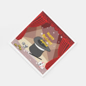 Serviette En Papier Magical Joyeux Anniversaire Nom Rouge (Coin)