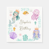 Serviette En Papier Magical Mermaid Birthday Party (Devant)