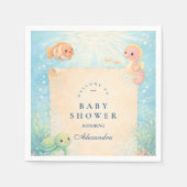 Serviette En Papier Magical Ocean Nursery Baby Shower (Devant)