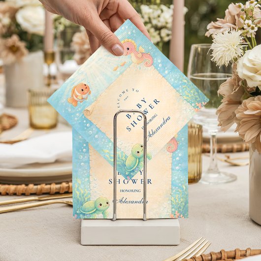 Serviette En Papier Magical Ocean Nursery Baby Shower