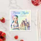 Serviette En Papier Magical Pastel Princess Imaginaire Rainbow Castle (En situation)