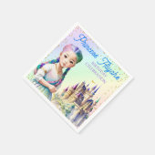 Serviette En Papier Magical Pastel Princess Imaginaire Rainbow Castle (Coin)