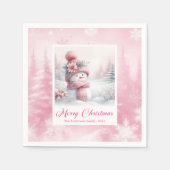 Serviette En Papier Magical Pinkmas Winter Forest Christmas Napkins (Devant)