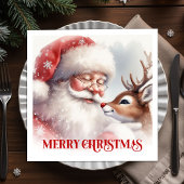 Serviette En Papier Magical Santa Rudolph Festive Dinner Napkins