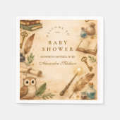 Serviette En Papier Magical Spellbook Wizard Baby Shower (Devant)