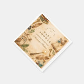 Serviette En Papier Magical Spellbook Wizard Baby Shower (Coin)