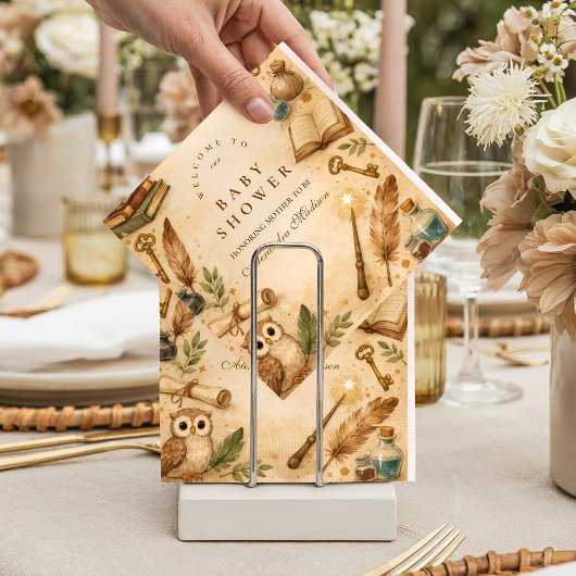 Serviette En Papier Magical Spellbook Wizard Baby Shower