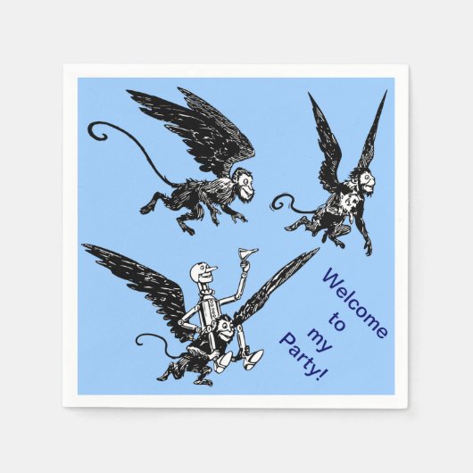 Serviette En Papier Magicien de Oz, Tin Man Custom Children's Party (Devant)