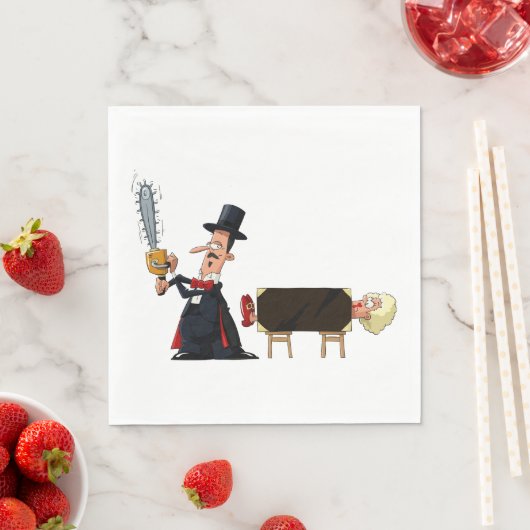 Serviette En Papier Magicien exécutant (En situation)