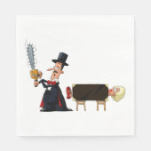 Serviette En Papier Magicien exécutant (Devant)