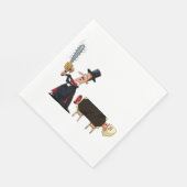 Serviette En Papier Magicien exécutant (Coin)