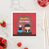Serviette En Papier Magicien mignon Enfants Magie fête d'anniversaire (En situation)