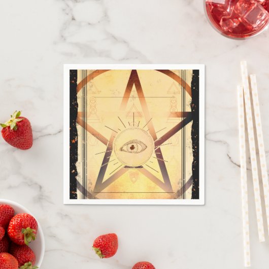 Serviette En Papier Magick Mystical Gthering Fortune Teller Eye Party (En situation)