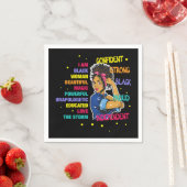 Serviette En Papier Magie de la fille noire instruite 77 (En situation)