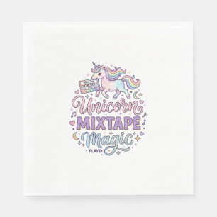 Serviette En Papier Magie de la mixtape de licorne Autocollant et chem