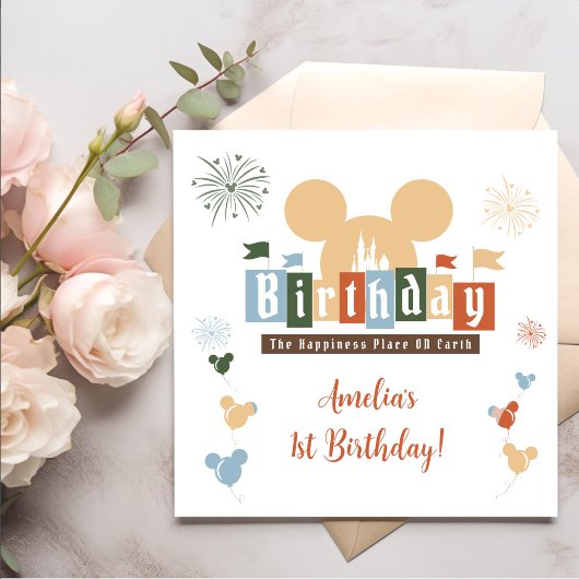 Serviette En Papier Magique Anniversaire le plus heureux sur Terre Ann