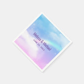 Serviette En Papier Magique Pastel Clouds et un Mariage arc-en-ciel (Coin)