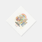 Serviette En Papier Magique Rainbow Castle Cute Baby Dragons Anniversa (Coin)