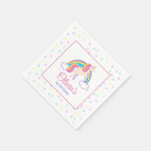 Serviette En Papier Magique Rainbow Unicorn fête d'anniversaire (Coin)