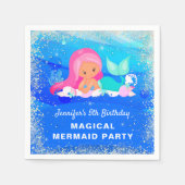Serviette En Papier Magique Sirène Océan Papier d'Anniversaire (Devant)