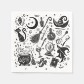 Serviette En Papier Magique sorcière Whimsical Wiccan Pagan Parti (Devant)
